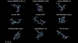 Force field comparison: Amber, GROMOS, CHARMM, OPLS