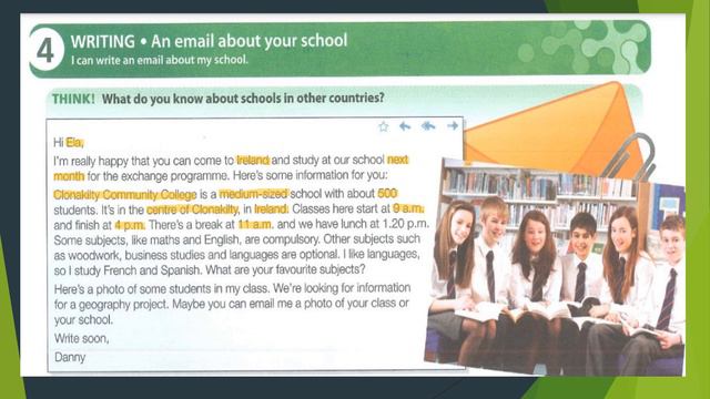 CEFR YEAR 5 UNIT 4 PAGE 49 - WRITING смотреть онлайн