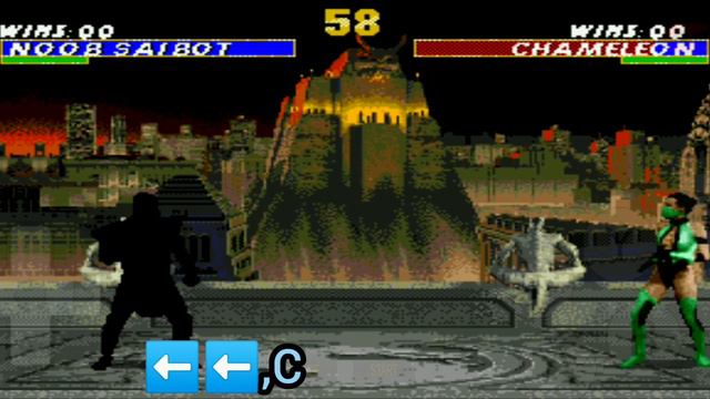 Noob Saibot MK2 Hits Tutorial Combo Tutorial Fatality Cheats Ultimate Mortal Kombat Trilogy Sega MD смотреть онлайн