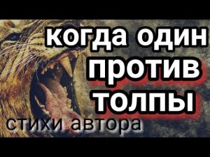 (Стих со смыслом)Один в поле не воин