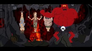 Сатана поёт  песню. Сцена из м/ф Южный парк: большой, длинный, необрезанный.