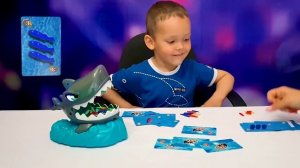 Акула Детская, весело играем. Челлендж, достаем всех рыбок. Обзор Детской игрушки Акула