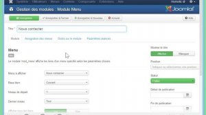 JOOMLA - Créer et afficher un menu