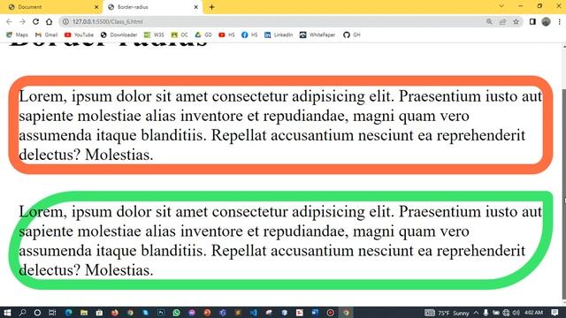 Lec#006 Border Radius Full Explanation
