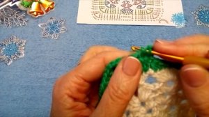 Прихватка со снежинкой крючком .Мастер класс.