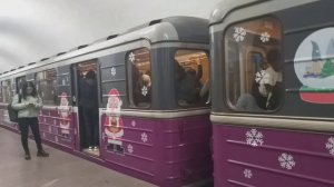 новогодний поезд метро в баку