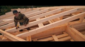 Плоская крыша в доме из бруса. Проект "Хольсборк" - этапы строительства