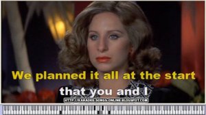 Barbra Streisand - Woman in Love- Karaoke Instrumental Version with virtual piano & lyrics-YOUTUBE