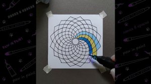 Мандала 💙💛 (рисунок маркерами)