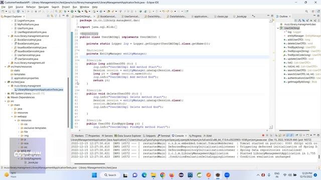 Library Management System Project in Java, Spring boot, Hibernate, JPA, JSP with code explanation