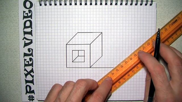How to Draw 3D Cube #pixelvideo смотреть онлайн