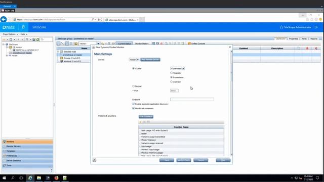Monitoring Prometheus on Kubernetes with SiteScope