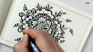 Zentangle art | zentangle patterns | How to draw zentangle