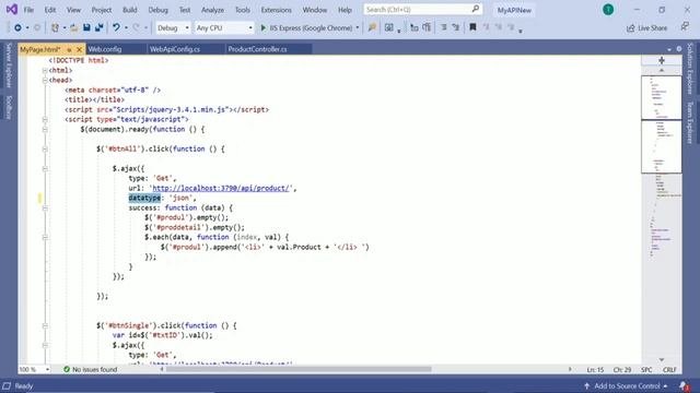 Call Web API using AJAX | JQuery Ajax Method