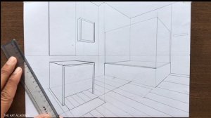 How to Draw a Bathroom in 2-Point Perspective Step by Steps