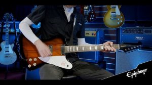 Epiphone FIREBIRD Vintage Sunburst sound & review.
