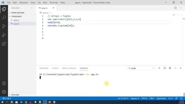 8.TypeScript Arrays & Array Object | Tuples  [07-Mar-2021]