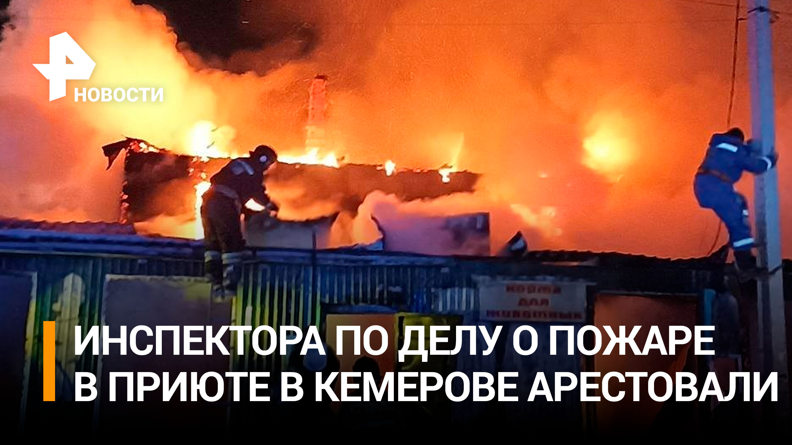 Суд арестовал инспектора по делу о пожаре в приюте в Кемерове / РЕН Новости