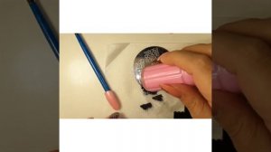 Зеркальное отражение рисунка стемпингом.