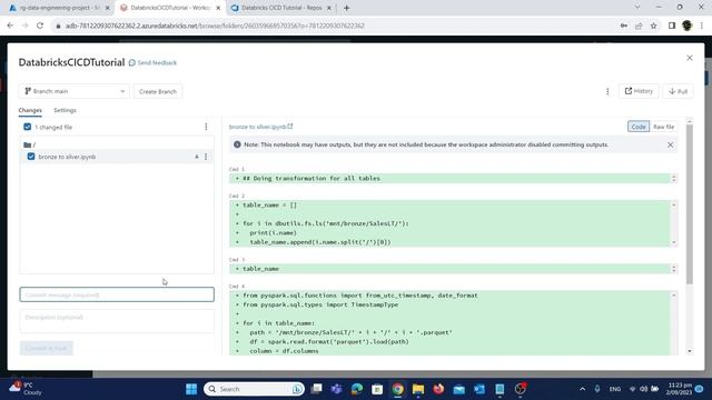 Part 2- Environment Setup - Integrating Azure DevOps GIT Repository to Azure Databricks for CI/CD смотреть онлайн