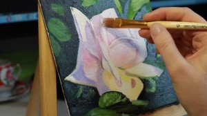 Роза масляными красками. Процесс рисования.
