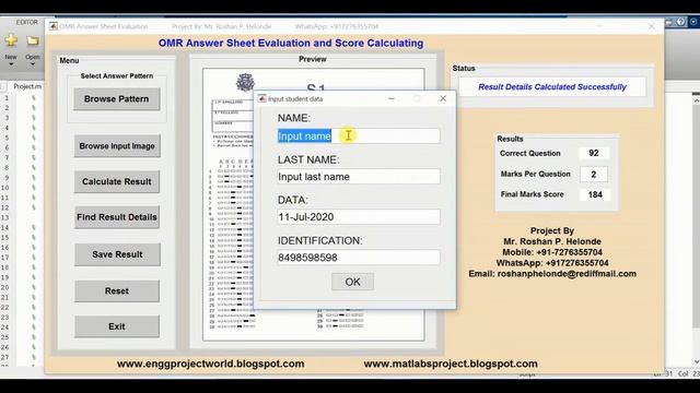 OMR Answer Sheet Evaluation Using Image Processing Matlab Source Code