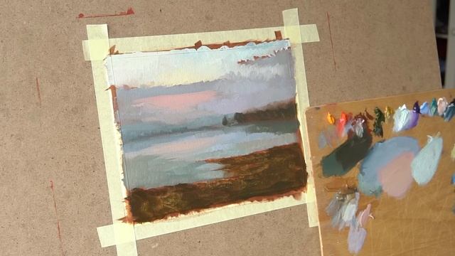 Масляная живопись для начинающих. Рисуем пейзаж  #3   Art tutorial . Oil painting