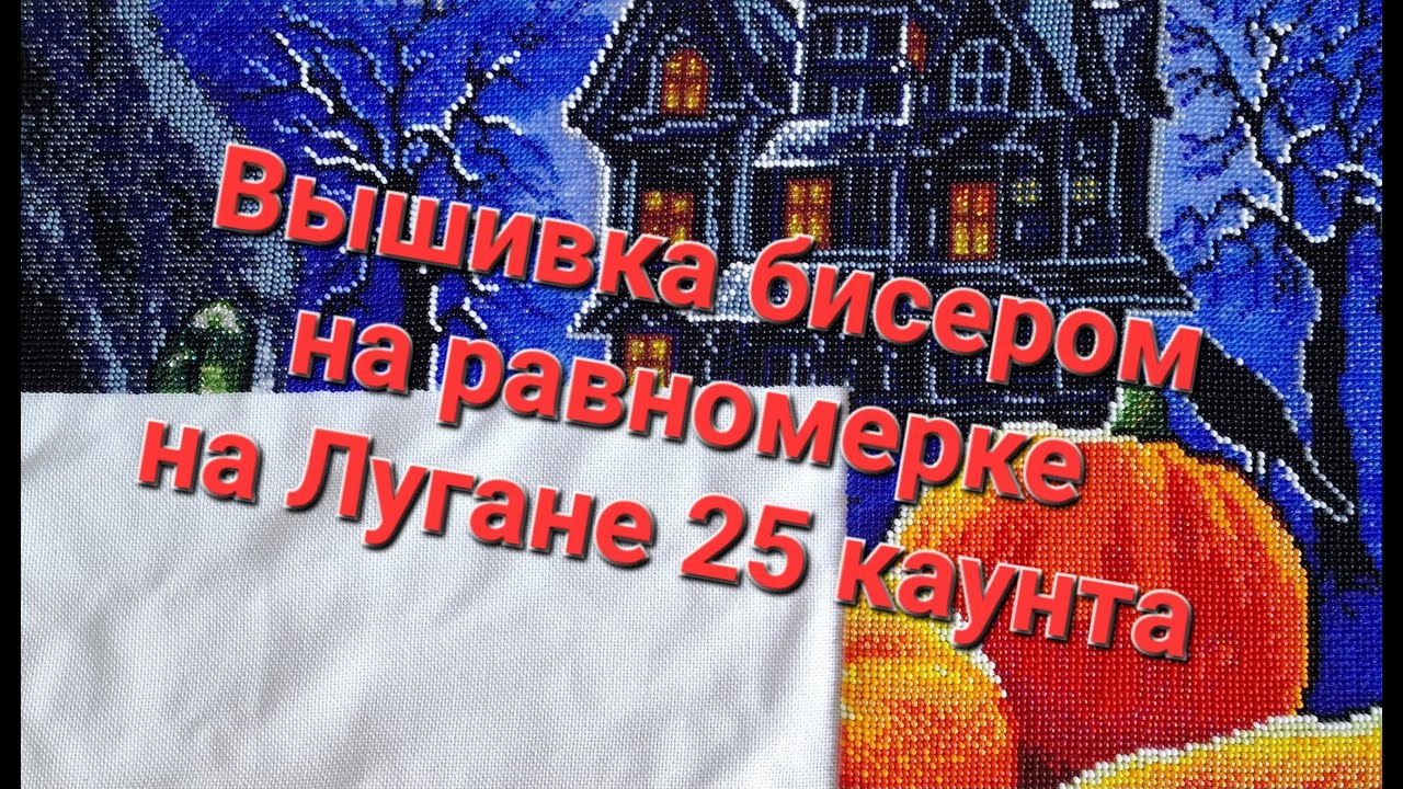 179.  Вышивка бисером на равномерке на Лугане 25 каунта для начинающих