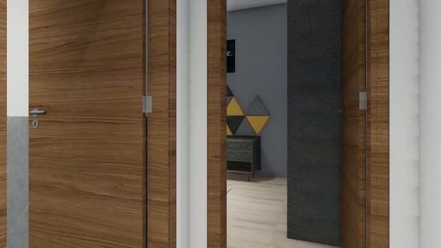 PLANTA 130 - PLANTA 3D | CASA TÉRREA POPULAR COM FACHADA MODERNA E 03 QUARTOS