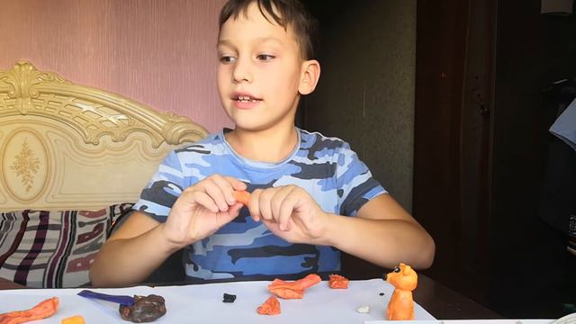 Леплю ОГНЕННОГО медведя!!!