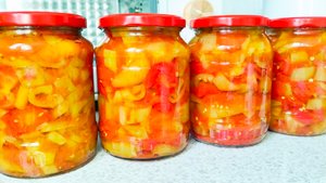 🍅🌶️🍅Заготовка из перца и помидоров для яичницы, макаронов, щей, борщей🌿