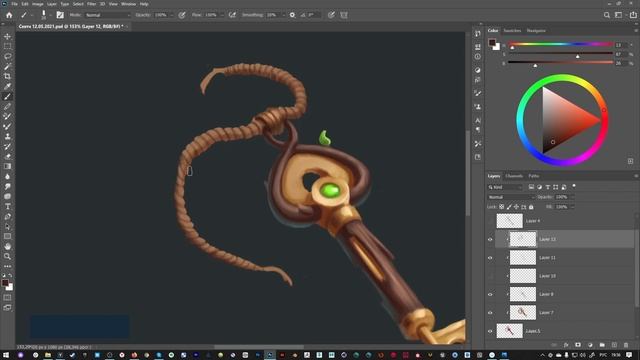 Рисуем волшебный ключ в Adobe Photoshop | уроки для новичков