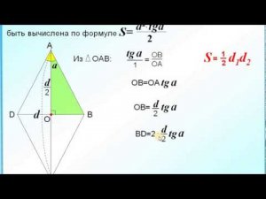 ОГЭ-24. Площадь ромба