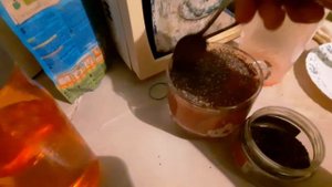 Клубника и  семена чиа , живой кисель.