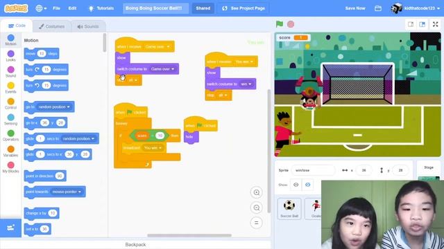 Secrets of Coding in SCRATCH: Create a *BOING BOING SOCCER BALL GAME* Tutorial
