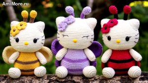 Амигуруми: схема Весенняя Китти. Игрушки вязаные крючком.