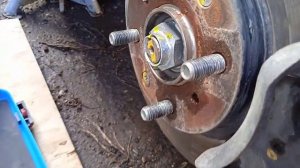 замена передних тормозных колодок Honda n-wgn Custom turbo