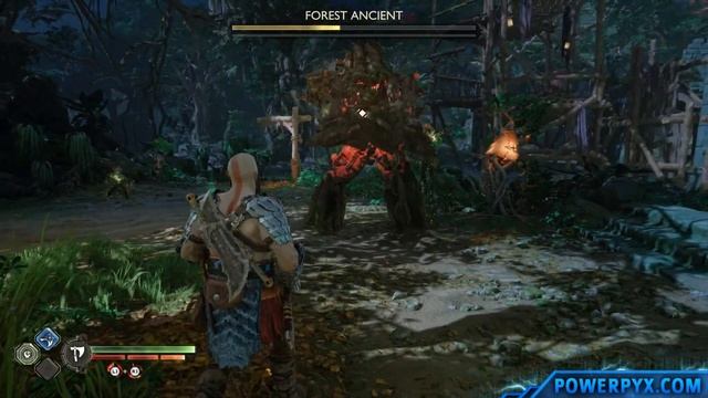 God of War Ragnarok - Forest Ancient Boss Fight (No Mercy Difficulty)