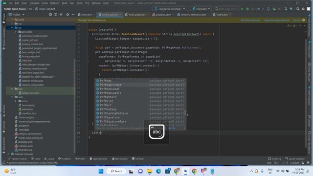 how to create pdf file in flutter
