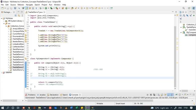 TreeSet  Example 7| Java Collection Concept | Core JAVA Basic Concepts
