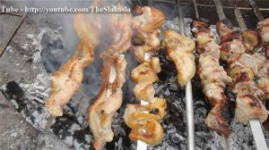 Подчерёвок запечённый  на углях - рецепты на природе  из свинного подчерёвка