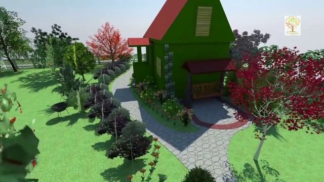 SketchUp. Ландшафтная компания "4 СЕЗОНА": 3d - визуализация. смотреть онлайн