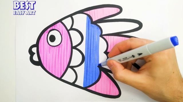 Fish Drawing, Painting & Coloring For Kids and Toddlers_ Child Art смотреть онлайн