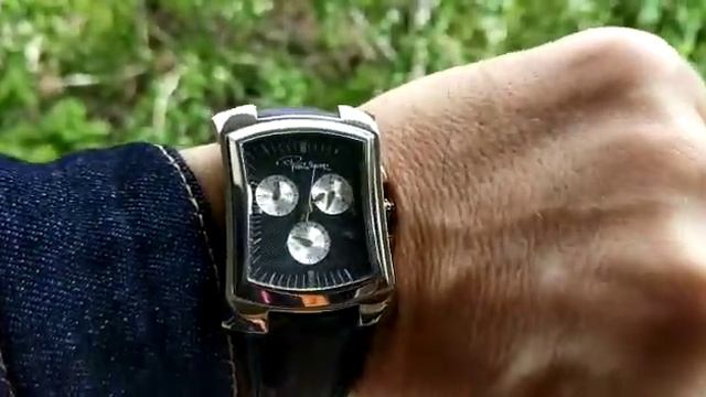 Часы Roberto Cavalli tomahawk чёрный циферблат хронограф кожаный ремешок цена 220$ обзор от 0105202