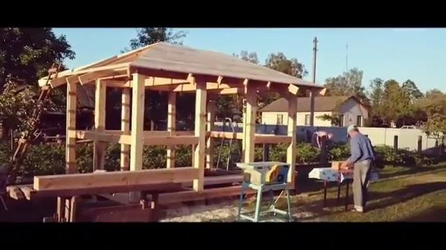 Беседка из бруса смотреть онлайн