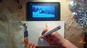 Как рисовать просто. Рисуем зимний пейзаж маркерами