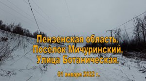 Пензенская область. Посёлок Мичуринский. Улица Ботаническая. 01.01.2022