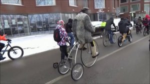 велопарад зимний Москва 11 02 2018 