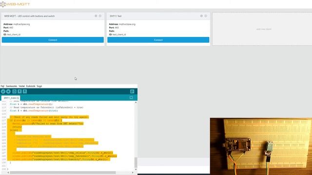 WEB MQTT - 05: nodeMCU/ESP8266 & DHT11 temperature/humidity sensor смотреть онлайн