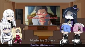 Re:Zero react to Natsuki Subaru | Full Movie | Part 1-2 | GCRV